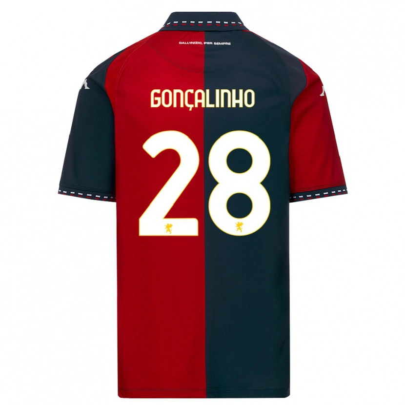 Danxen Pánské João Gonçalinho #28 Červená Černá Bílá Domů Hráčské Dresy 2026/27 Dres