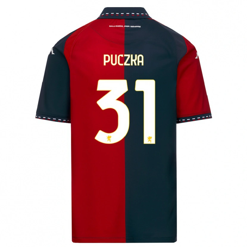 Danxen Pánské David Puczka #31 Červená Černá Bílá Domů Hráčské Dresy 2026/27 Dres