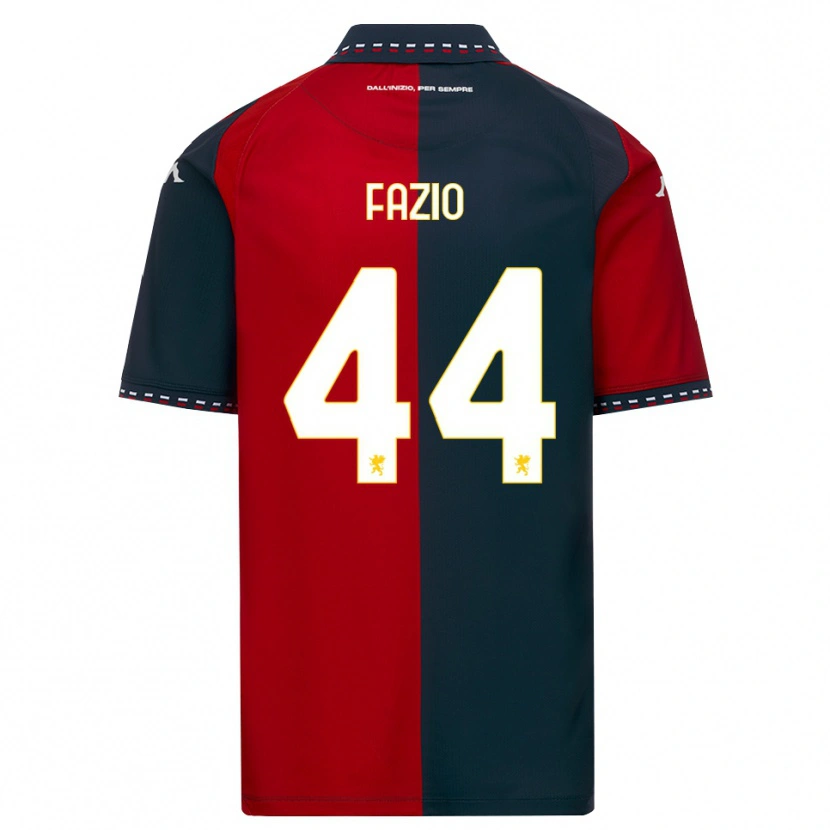 Danxen Pánské Agostino Fazio #44 Červená Černá Bílá Domů Hráčské Dresy 2026/27 Dres