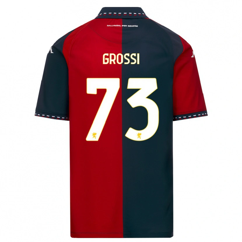 Danxen Pánské Jacopo Grossi #73 Červená Černá Bílá Domů Hráčské Dresy 2026/27 Dres