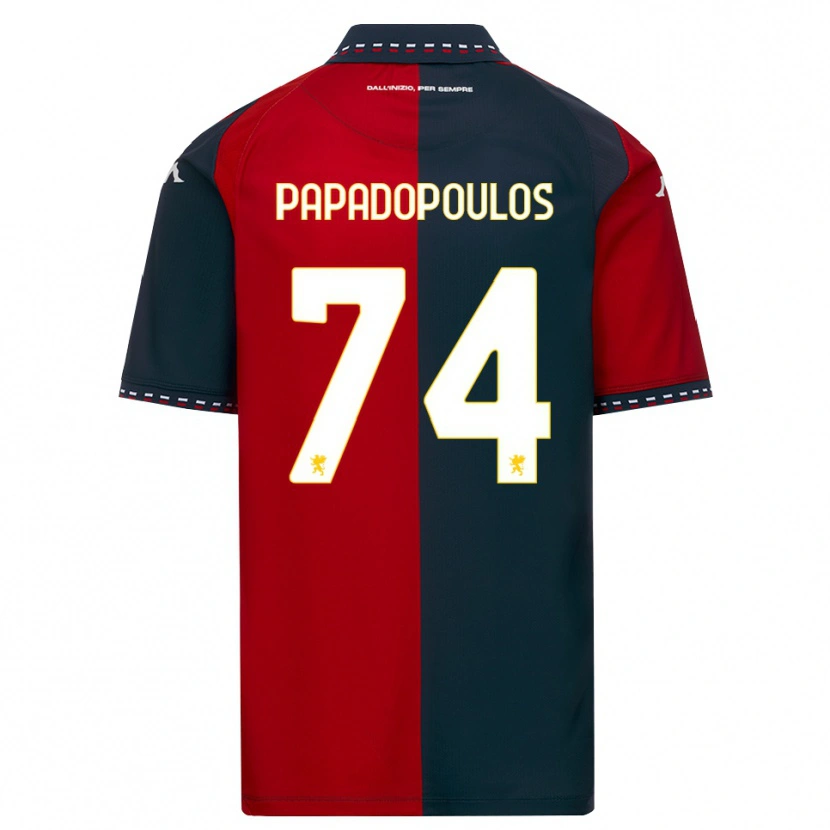 Danxen Pánské Christos Papadopoulos #74 Červená Černá Bílá Domů Hráčské Dresy 2026/27 Dres