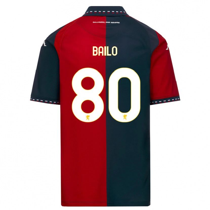 Danxen Pánské Giorgio Bailo #80 Červená Černá Bílá Domů Hráčské Dresy 2026/27 Dres