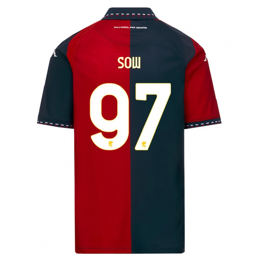 Danxen Pánské Djibril Sow #97 Červená Černá Bílá Domů Hráčské Dresy 2026/27 Dres