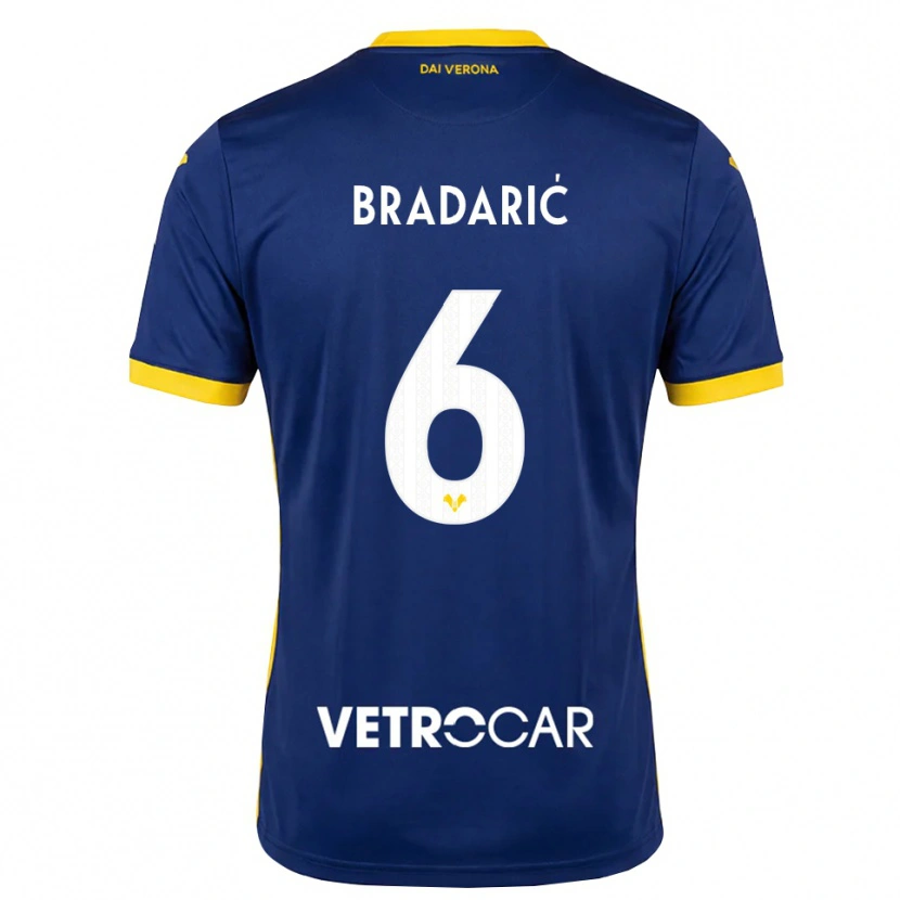 Danxen Pánské Domagoj Bradarić #6 Královská Modř Žlutá Bílá Domů Hráčské Dresy 2026/27 Dres