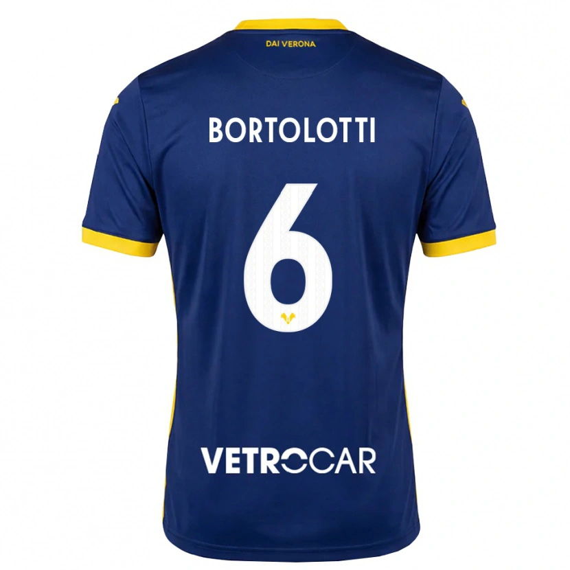 Danxen Pánské Marco Bortolotti #6 Královská Modř Žlutá Bílá Domů Hráčské Dresy 2026/27 Dres