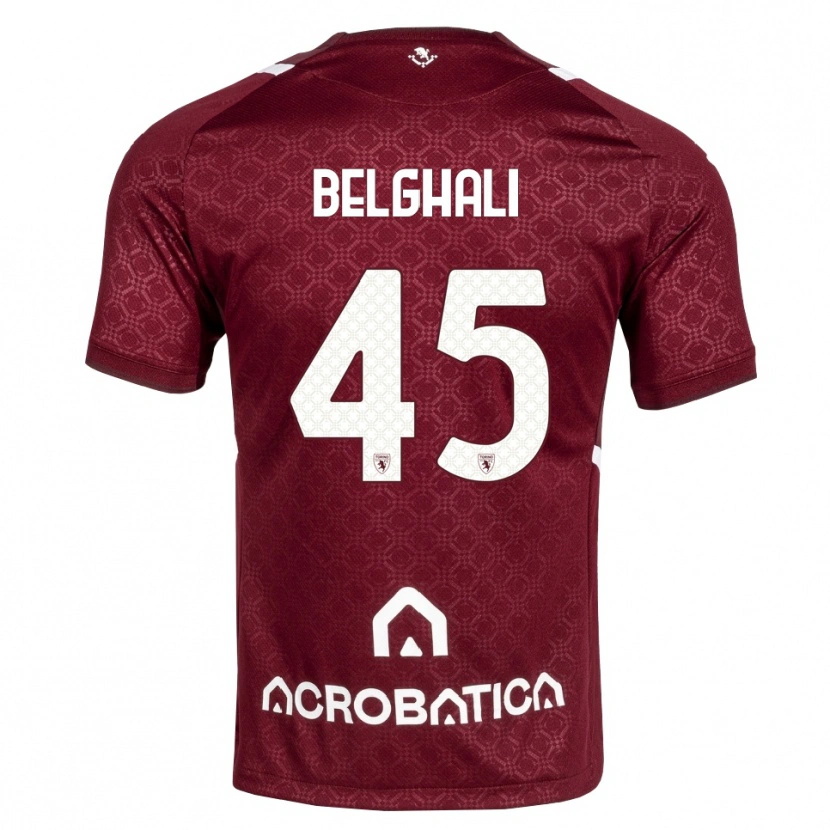 Danxen Pánské Rafik Belghali #45 Tmavě Červená Bílá Domů Hráčské Dresy 2026/27 Dres