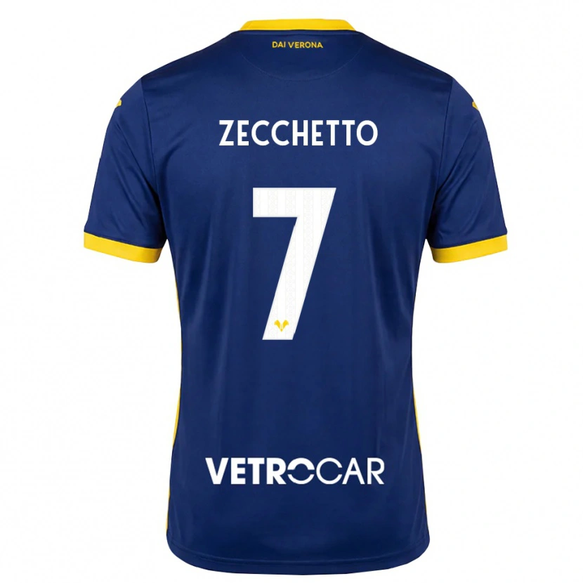Danxen Pánské Leonardo Zecchetto #7 Královská Modř Žlutá Bílá Domů Hráčské Dresy 2026/27 Dres