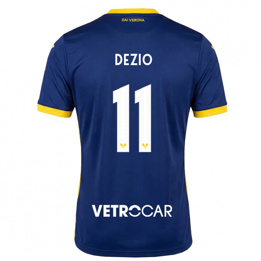 Danxen Pánské Alessandro Dezio #11 Královská Modř Žlutá Bílá Domů Hráčské Dresy 2026/27 Dres
