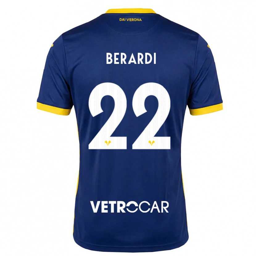 Danxen Pánské Alessandro Berardi #22 Královská Modř Žlutá Bílá Domů Hráčské Dresy 2026/27 Dres