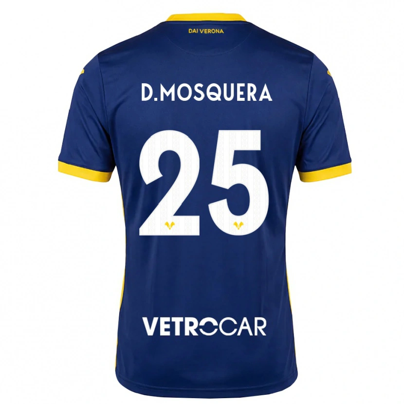 Danxen Pánské Daniel Mosquera #25 Královská Modř Žlutá Bílá Domů Hráčské Dresy 2026/27 Dres