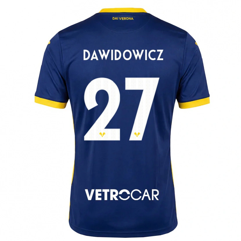 Danxen Pánské Pawel Dawidowicz #27 Královská Modř Žlutá Bílá Domů Hráčské Dresy 2026/27 Dres