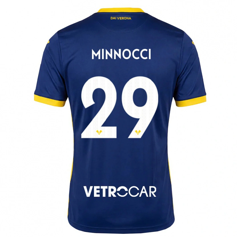 Danxen Pánské Valerio Minnocci #29 Královská Modř Žlutá Bílá Domů Hráčské Dresy 2026/27 Dres