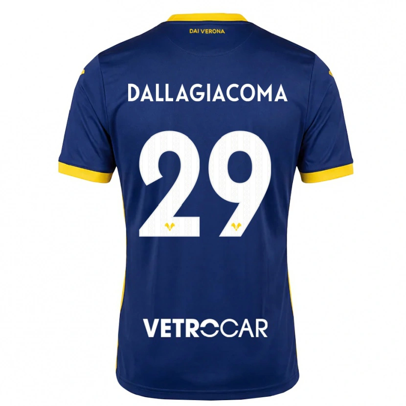 Danxen Pánské Stefania Dallagiacoma #29 Královská Modř Žlutá Bílá Domů Hráčské Dresy 2026/27 Dres