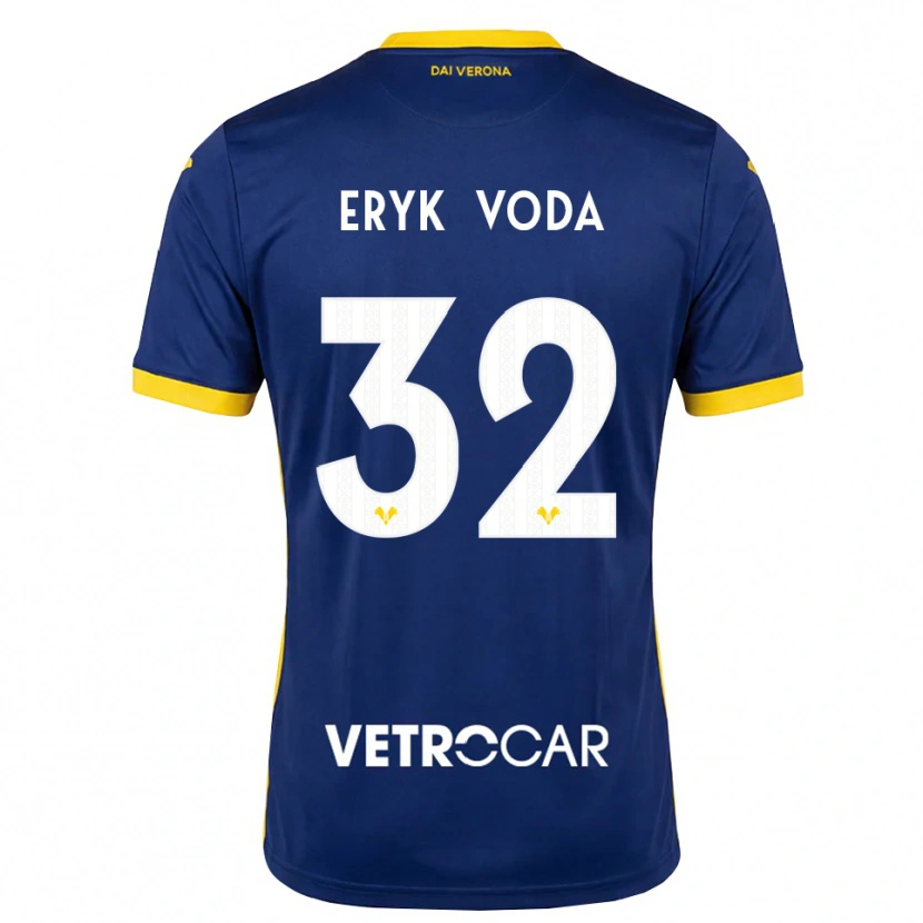 Danxen Pánské Andrei Eryk Voda #32 Královská Modř Žlutá Bílá Domů Hráčské Dresy 2026/27 Dres