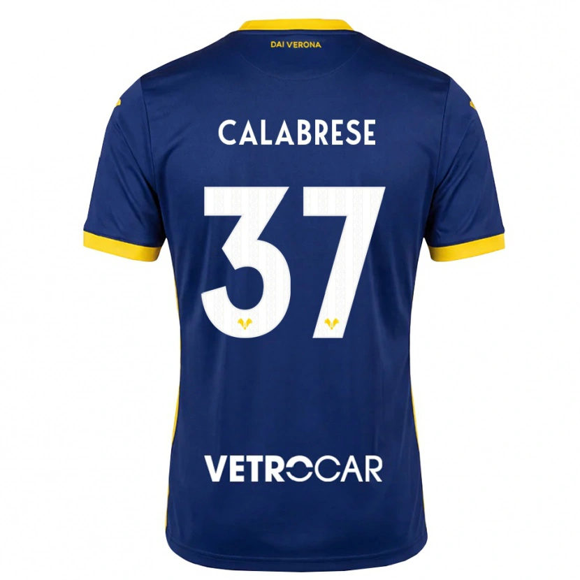 Danxen Pánské Nicolò Calabrese #37 Královská Modř Žlutá Bílá Domů Hráčské Dresy 2026/27 Dres