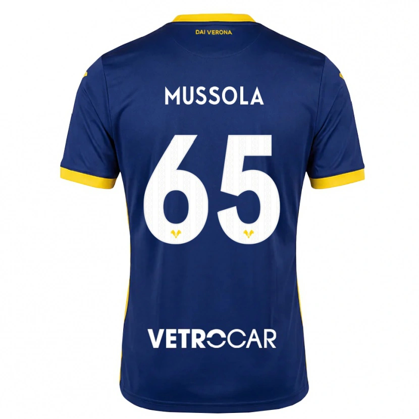 Danxen Pánské Matteo Mussola #65 Královská Modř Žlutá Bílá Domů Hráčské Dresy 2026/27 Dres