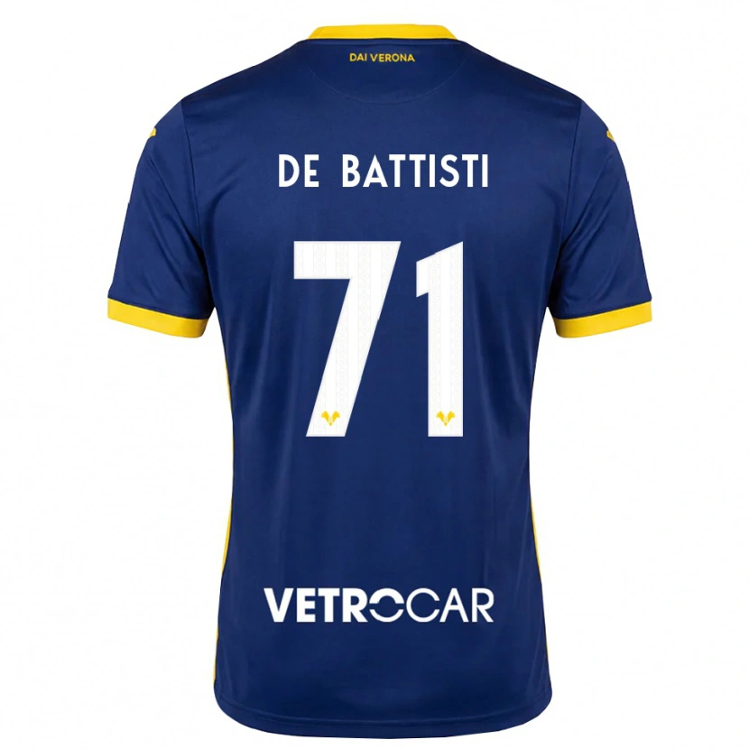 Danxen Pánské Davide De Battisti #71 Královská Modř Žlutá Bílá Domů Hráčské Dresy 2026/27 Dres