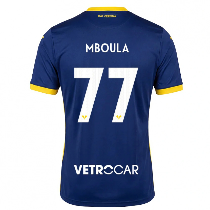 Danxen Pánské Jordi Mboula #77 Královská Modř Žlutá Bílá Domů Hráčské Dresy 2026/27 Dres