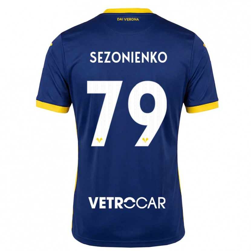 Danxen Pánské Kacper Sezonienko #79 Královská Modř Žlutá Bílá Domů Hráčské Dresy 2026/27 Dres