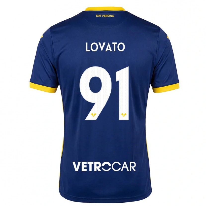 Danxen Pánské Enrico Lovato #91 Královská Modř Žlutá Bílá Domů Hráčské Dresy 2026/27 Dres