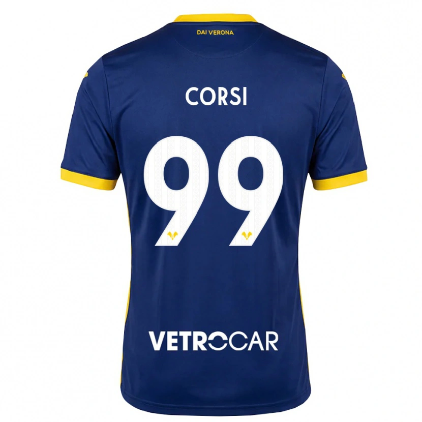 Danxen Pánské Sara Corsi #99 Královská Modř Žlutá Bílá Domů Hráčské Dresy 2026/27 Dres