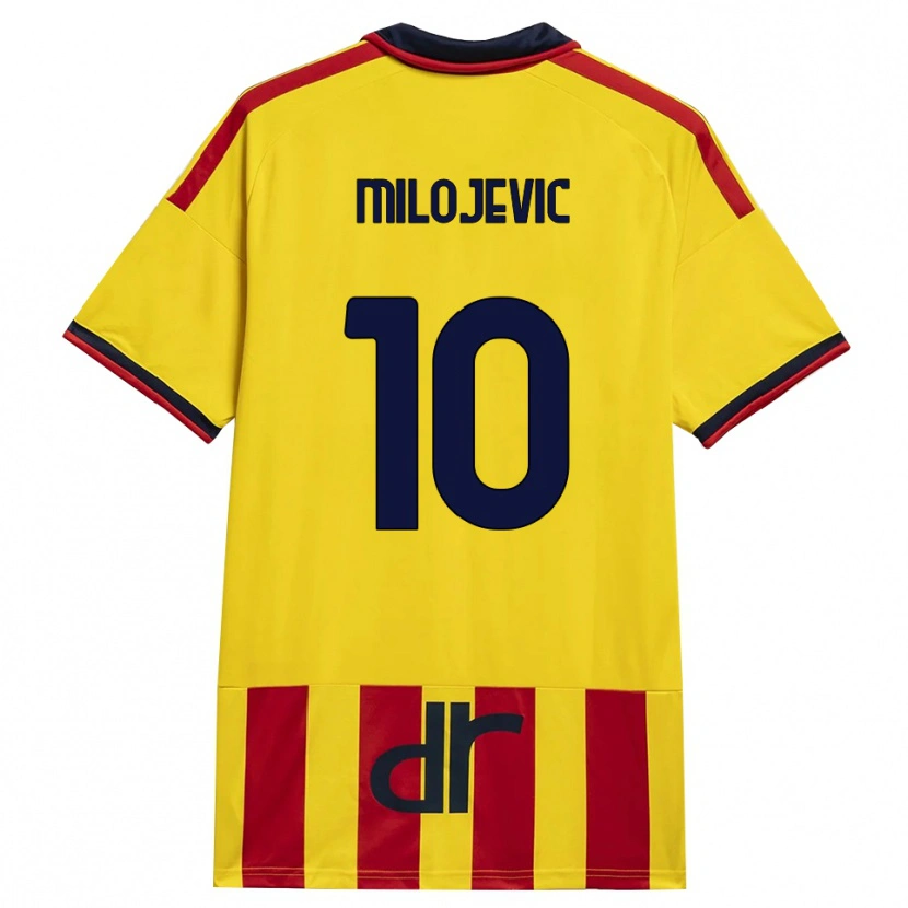 Danxen Pánské Nemanja Milojevic #10 Žlutá Červená Domů Hráčské Dresy 2026/27 Dres