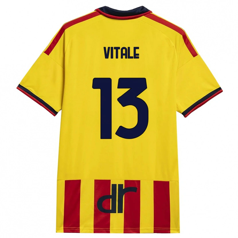 Danxen Pánské Leonardo Vitale #13 Žlutá Červená Domů Hráčské Dresy 2026/27 Dres