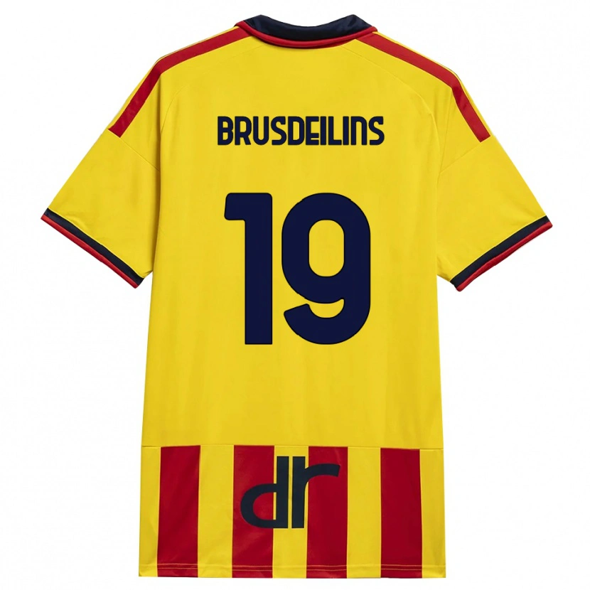Danxen Pánské Bilal Brusdeilins #19 Žlutá Červená Domů Hráčské Dresy 2026/27 Dres