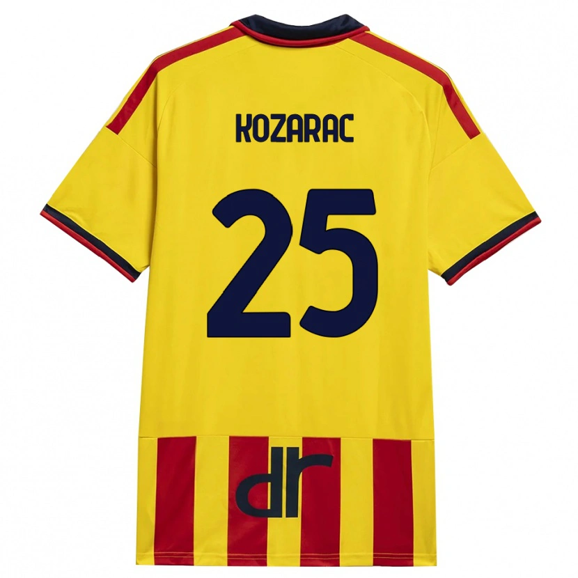 Danxen Pánské Haris Kozarac #25 Žlutá Červená Domů Hráčské Dresy 2026/27 Dres