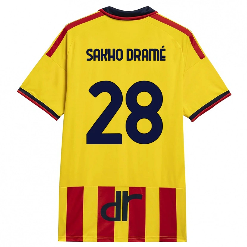 Danxen Pánské Samba Sakho Dramé #28 Žlutá Červená Domů Hráčské Dresy 2026/27 Dres
