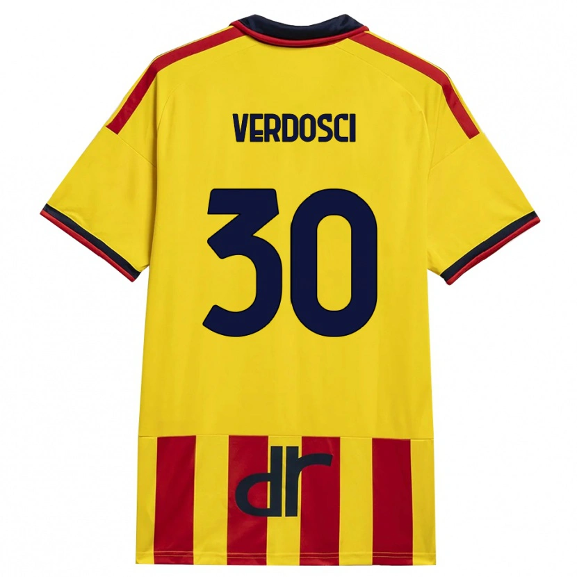 Danxen Pánské Simone Verdosci #30 Žlutá Červená Domů Hráčské Dresy 2026/27 Dres