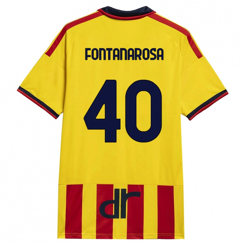 Danxen Pánské Andrea Fontanarosa #40 Žlutá Červená Domů Hráčské Dresy 2026/27 Dres