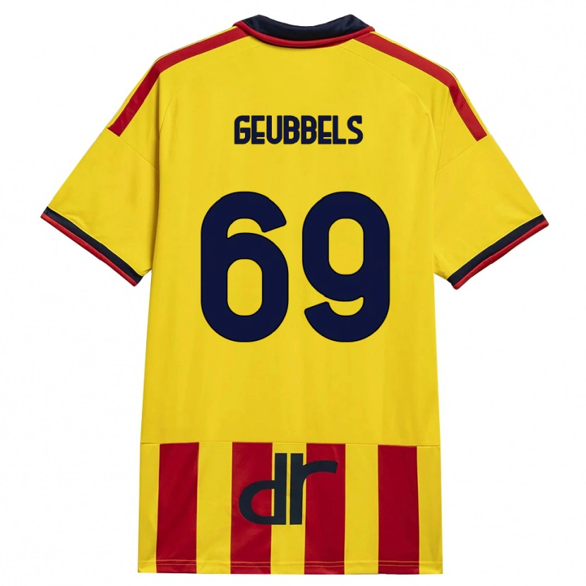 Danxen Pánské Willem Geubbels #69 Žlutá Červená Domů Hráčské Dresy 2026/27 Dres