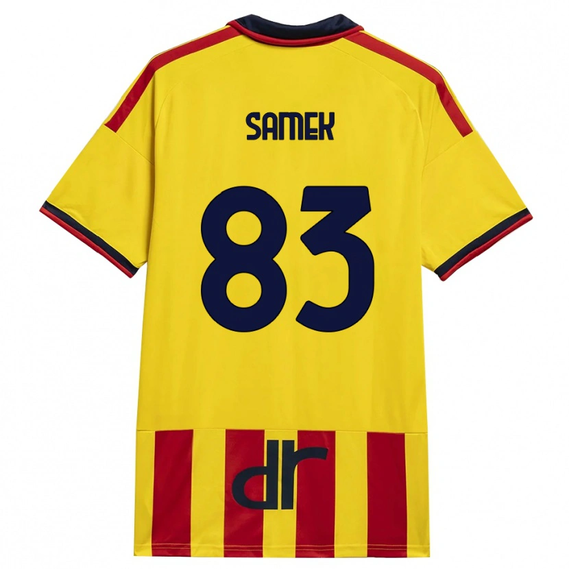 Danxen Pánské Daniel Samek #83 Žlutá Červená Domů Hráčské Dresy 2026/27 Dres