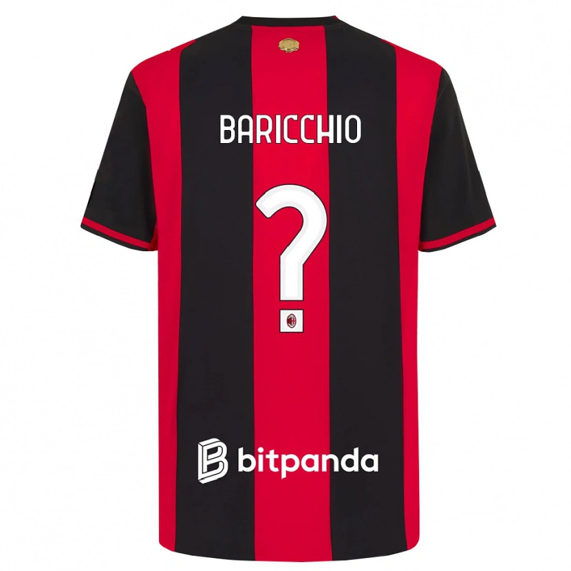 Danxen Pánské Luca Baricchio #0 Červená Černá Bílá Domů Hráčské Dresy 2026/27 Dres