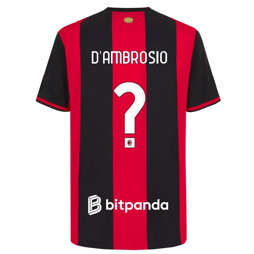 Danxen Pánské Antonio D'ambrosio #0 Červená Černá Bílá Domů Hráčské Dresy 2026/27 Dres