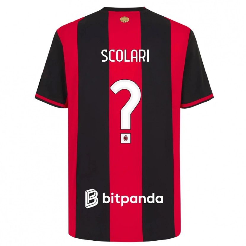 Danxen Pánské Davide Scolari #0 Červená Černá Bílá Domů Hráčské Dresy 2026/27 Dres