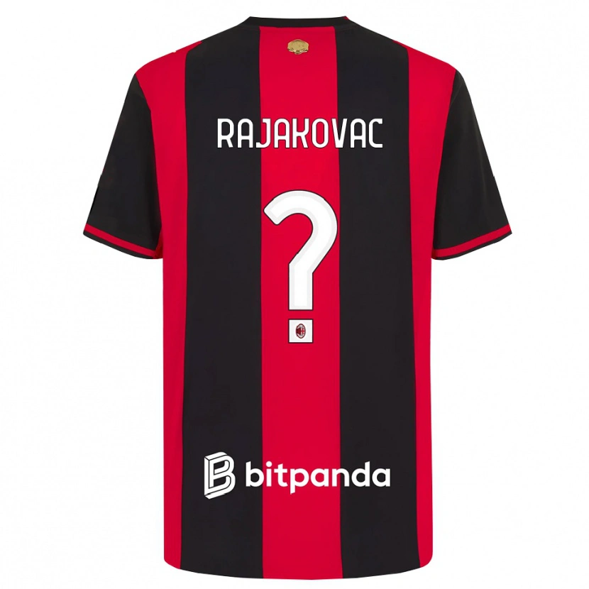 Danxen Pánské Mihajlo Rajakovac #0 Červená Černá Bílá Domů Hráčské Dresy 2026/27 Dres