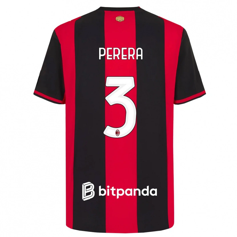 Danxen Pánské Nirash Perera #3 Červená Černá Bílá Domů Hráčské Dresy 2026/27 Dres