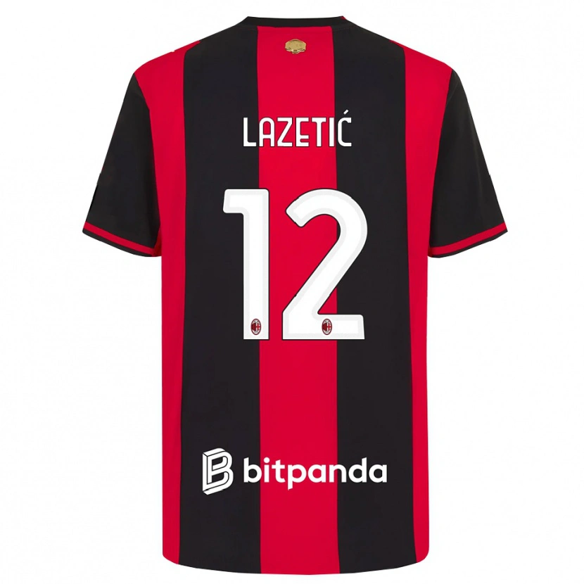 Danxen Pánské Marko Lazetic #12 Červená Černá Bílá Domů Hráčské Dresy 2026/27 Dres