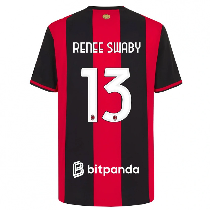 Danxen Pánské Allyson Renee Swaby #13 Červená Černá Bílá Domů Hráčské Dresy 2026/27 Dres