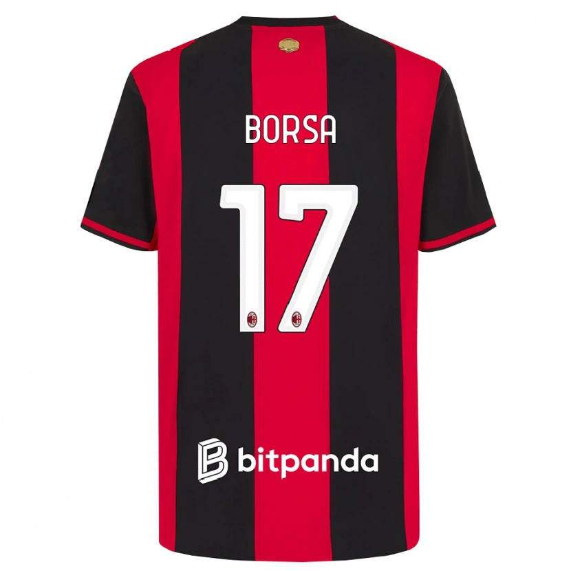 Danxen Pánské Gabriele Borsa #17 Červená Černá Bílá Domů Hráčské Dresy 2026/27 Dres