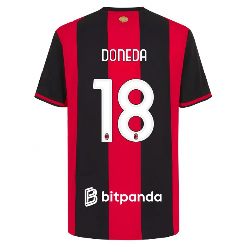 Danxen Pánské Paolo Doneda #18 Červená Černá Bílá Domů Hráčské Dresy 2026/27 Dres