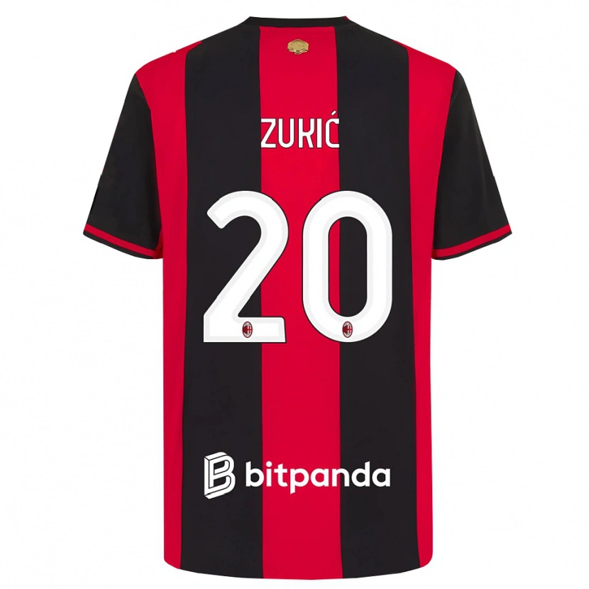 Danxen Pánské Damir Zukic #20 Červená Černá Bílá Domů Hráčské Dresy 2026/27 Dres