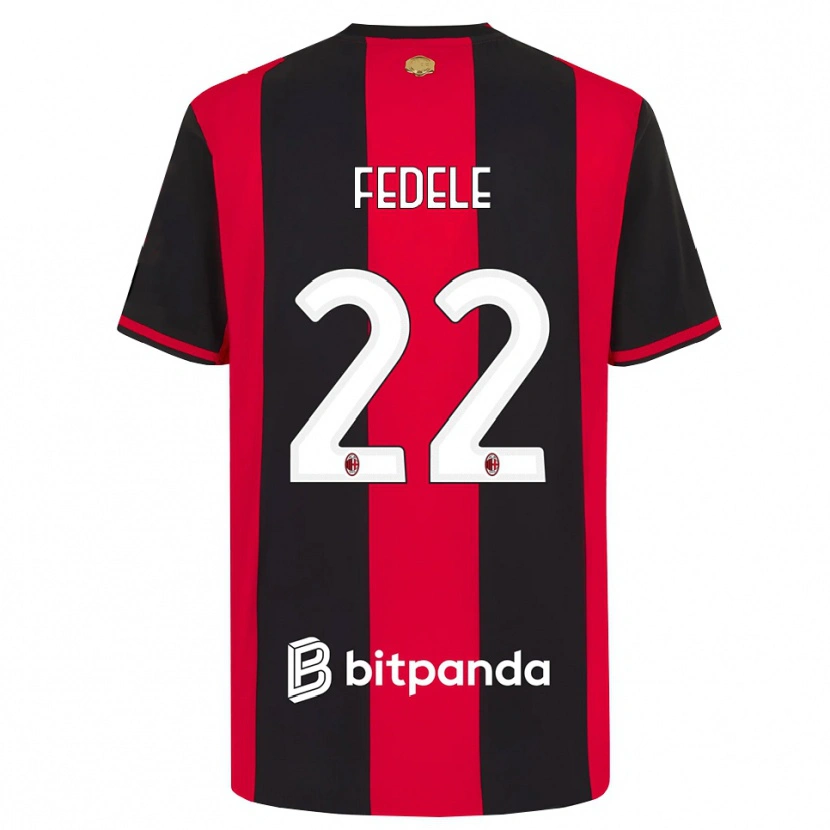 Danxen Pánské Noemi Fedele #22 Červená Černá Bílá Domů Hráčské Dresy 2026/27 Dres