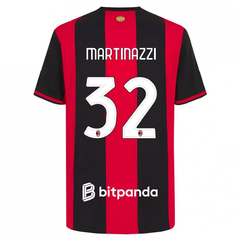 Danxen Pánské Luca Martinazzi #32 Červená Černá Bílá Domů Hráčské Dresy 2026/27 Dres