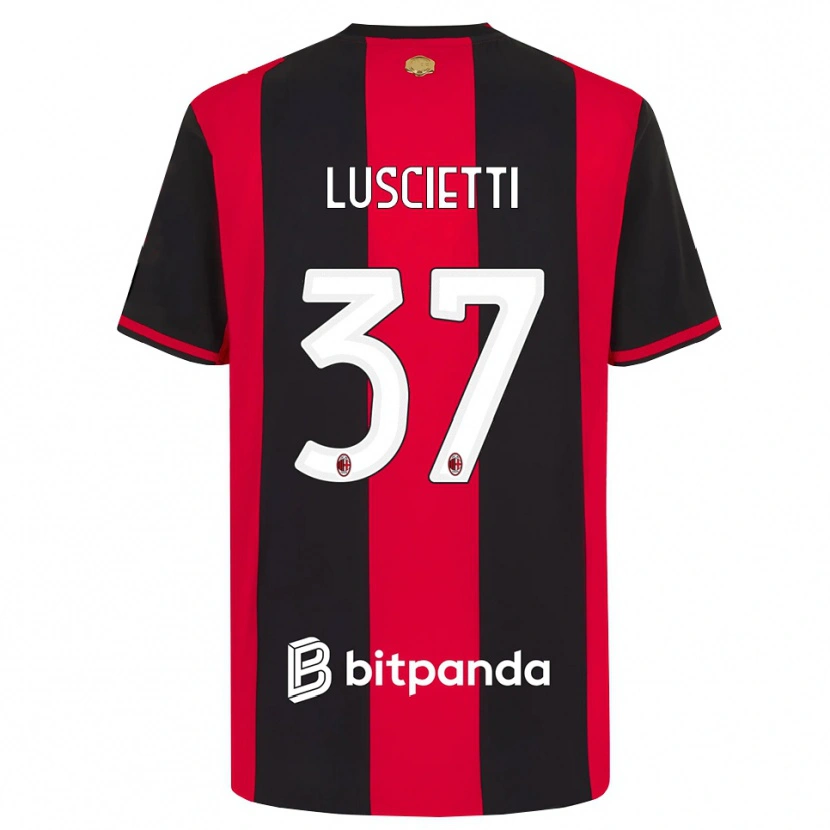 Danxen Pánské Abebe Luscietti #37 Červená Černá Bílá Domů Hráčské Dresy 2026/27 Dres