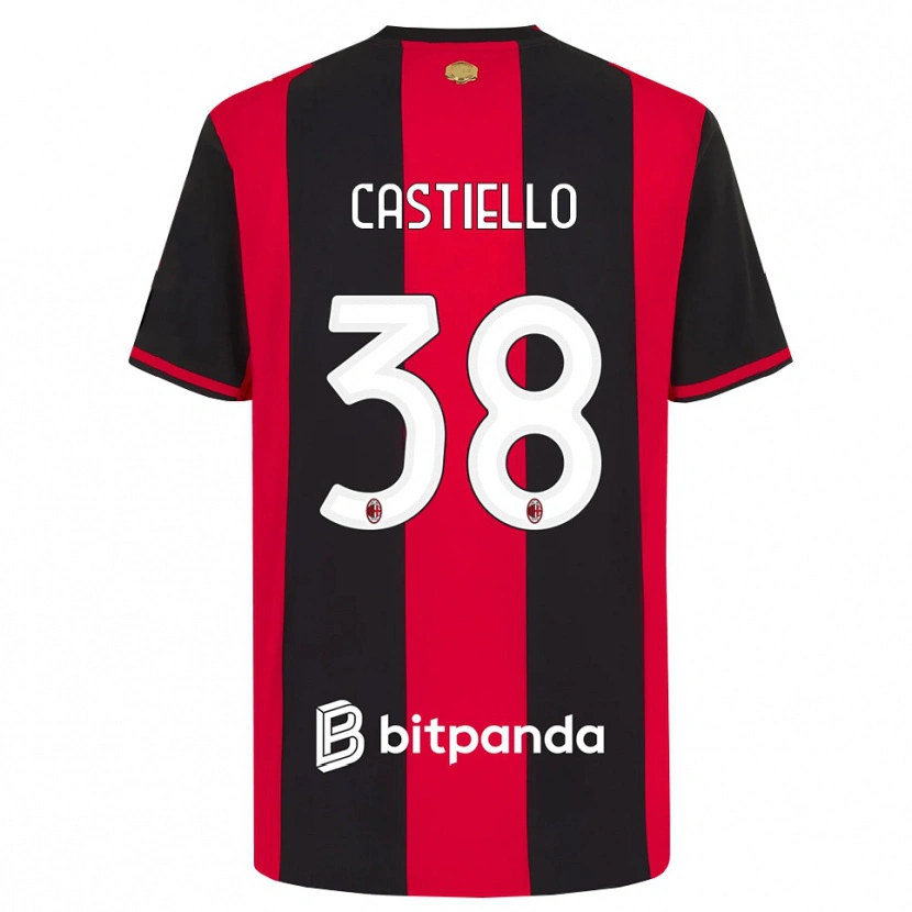 Danxen Pánské Alex Castiello #38 Červená Černá Bílá Domů Hráčské Dresy 2026/27 Dres