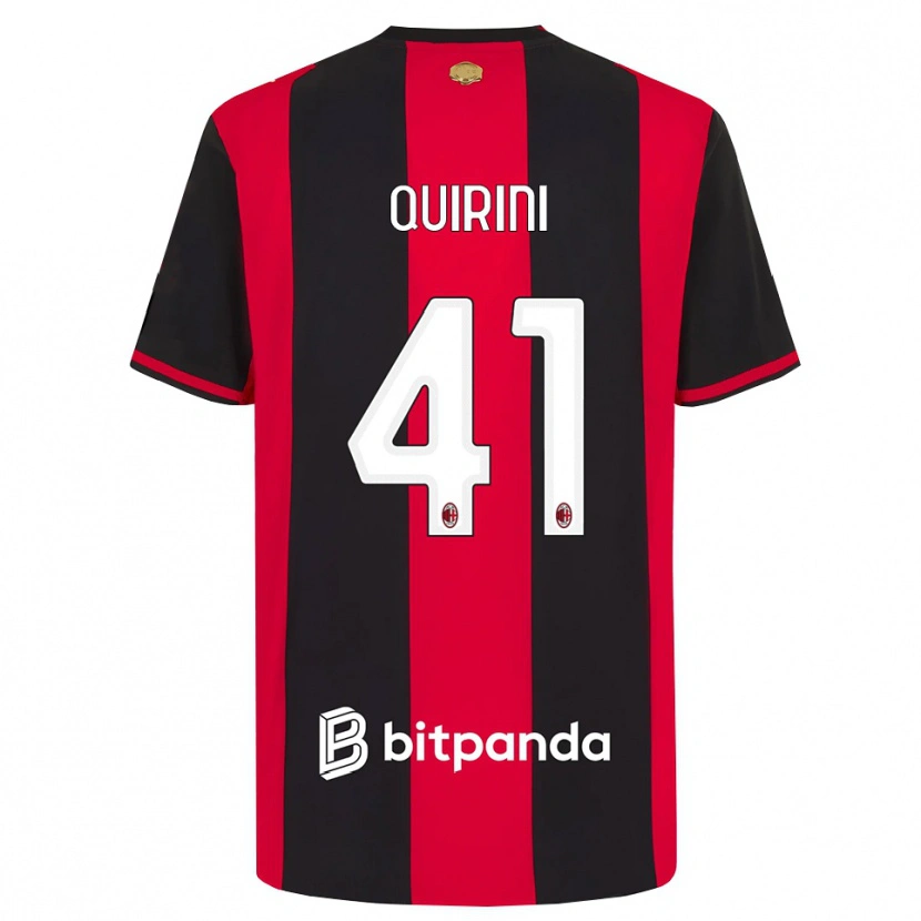 Danxen Pánské Ettore Quirini #41 Červená Černá Bílá Domů Hráčské Dresy 2026/27 Dres