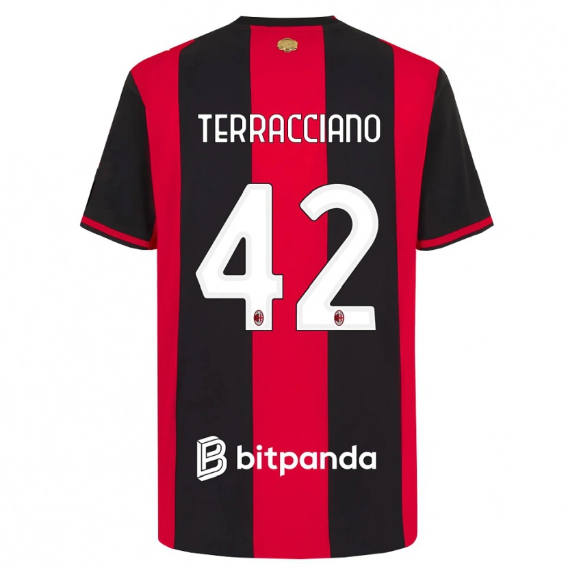 Danxen Pánské Filippo Terracciano #42 Červená Černá Bílá Domů Hráčské Dresy 2026/27 Dres